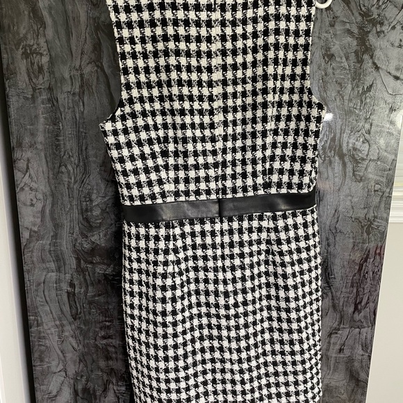 Women's Vintage Joe Fresh Medium Black & White Houndstooth Dress 🖤✨ - Picture 6 of 9
